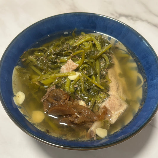 Watercress, dried duck gizzard and pork Soup